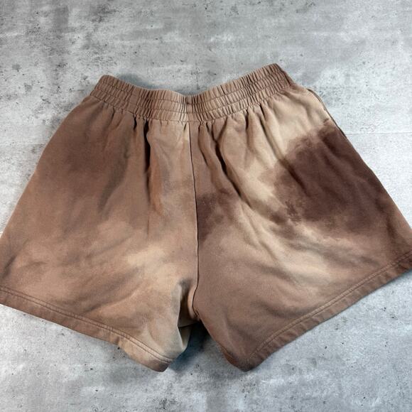 Adidas Originals Womens Brown Tie Dye Sweat Shorts Size Medium - Picture 2 of 6